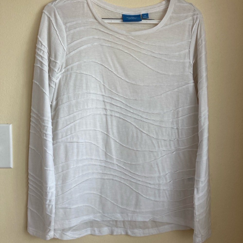 Simply Vera Vera Wang White Long Sleeve Top